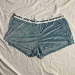 Juicy Couture Blue Velour Sleep Shorts Size XL